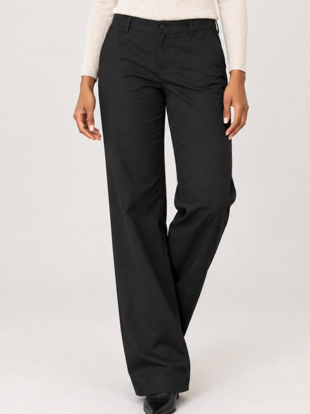 Lee Pull-On Bootcut Pants Women’s Medium Short Length, Black
